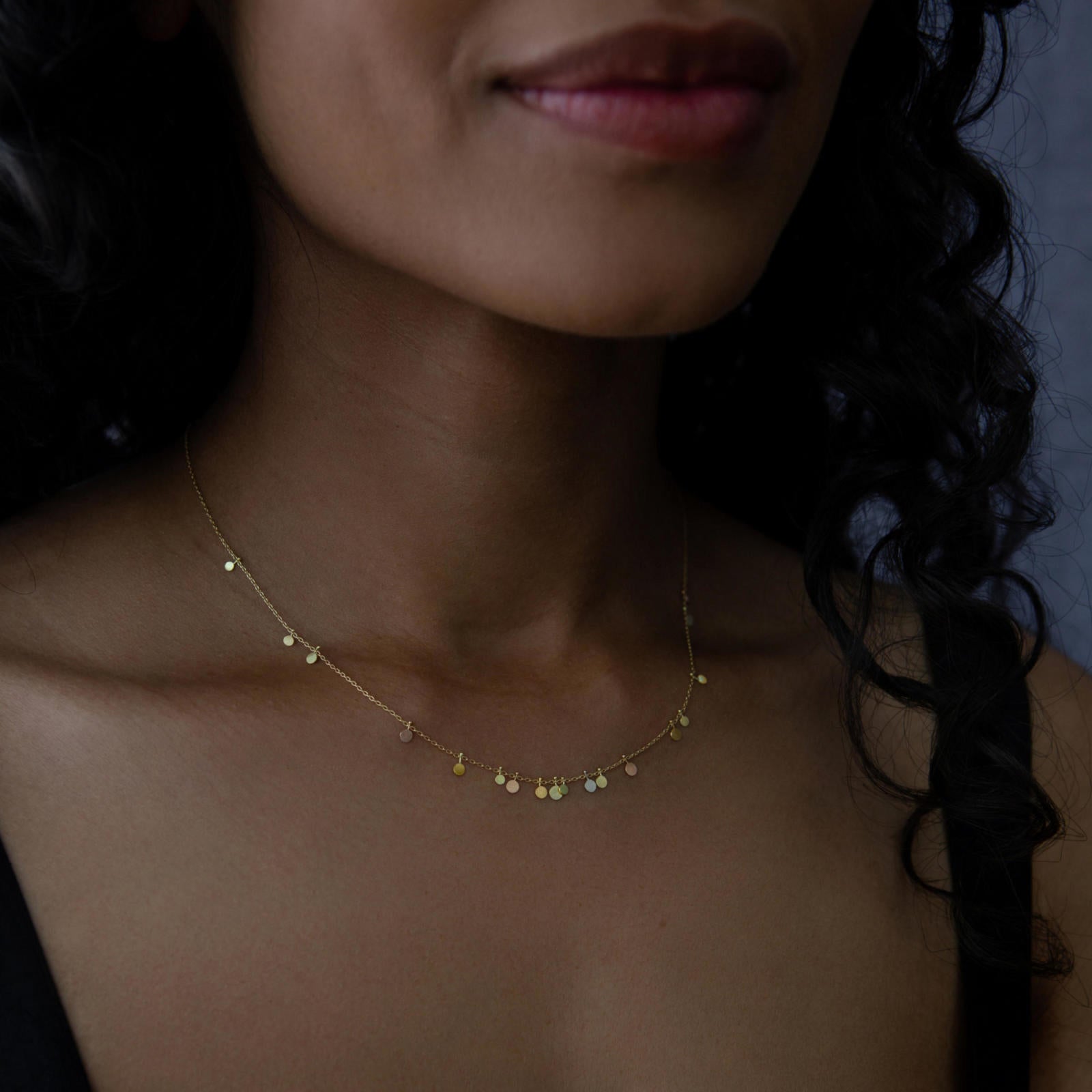 Sia Taylor 18K Tiny Random Dots Necklace-Sia Taylor-Thistle Hill