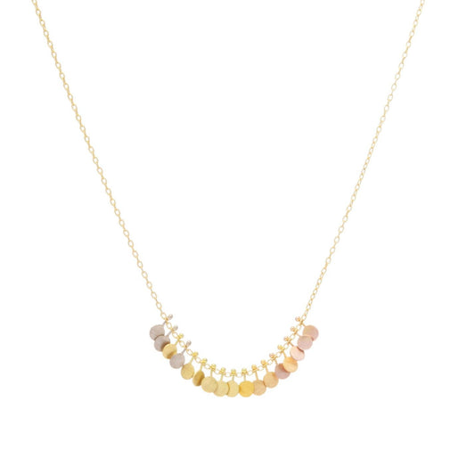 Sia Taylor 18K Mini Rainbow Dots Arc Necklace-Sia Taylor-Thistle Hill