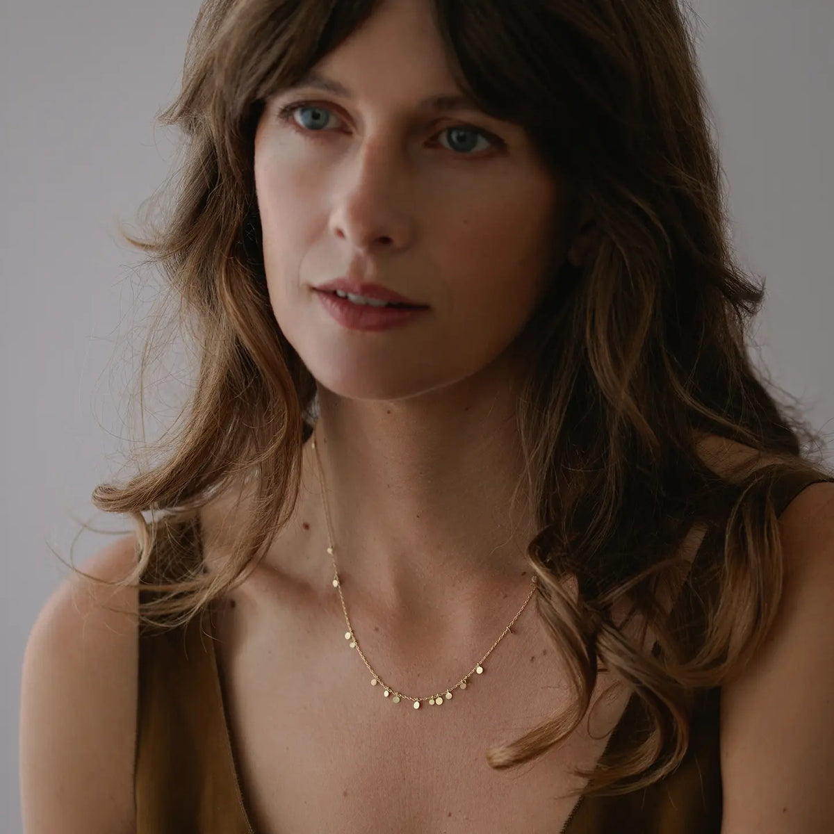 Sia Taylor Silver Simple Random Dots Necklace-Sia Taylor-Thistle Hill
