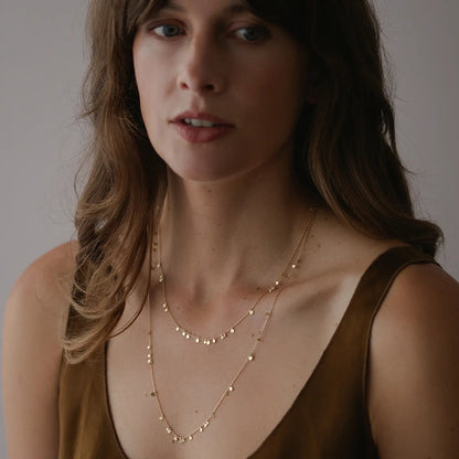 Sia Taylor 18k Long Simple Random Dots Necklace