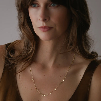 Sia Taylor 18k Long Simple Random Dots Necklace