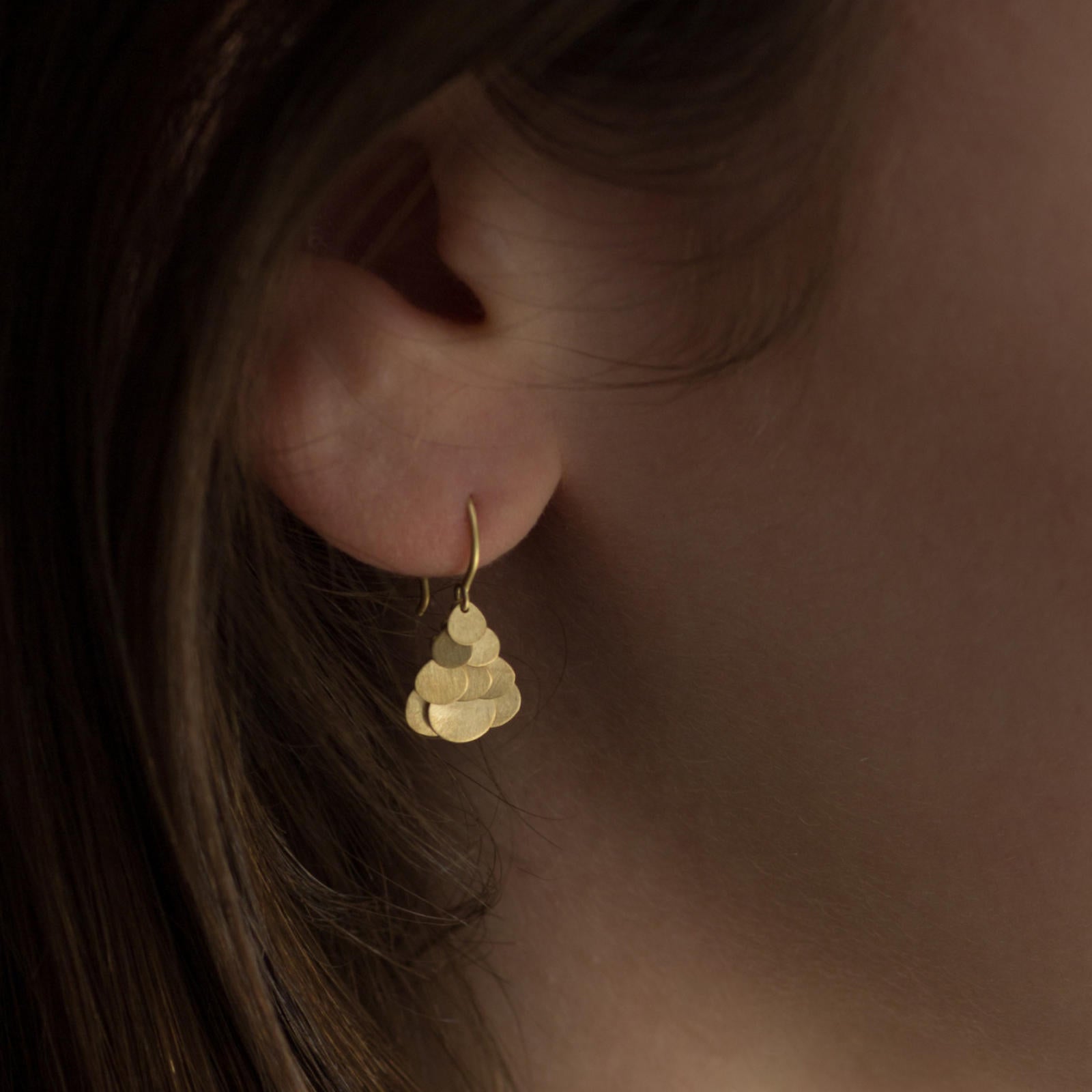 Sia Taylor 18K Tiny Golden Hummingbird Cluster Earrings-Sia Taylor-Thistle Hill