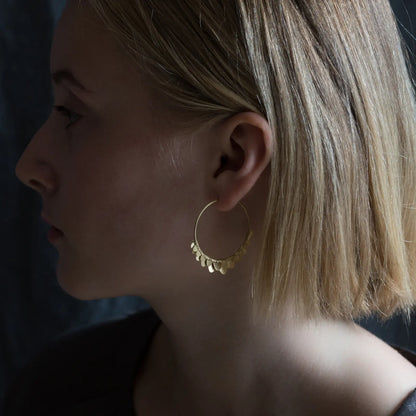 Sia Taylor 18k Golden Flutter Hoops-Sia Taylor-Thistle Hill