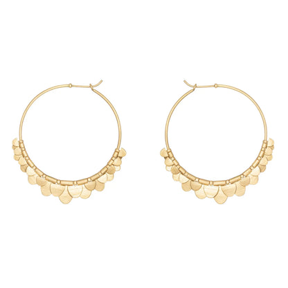 Sia Taylor 18k Golden Flutter Hoops-Sia Taylor-Thistle Hill