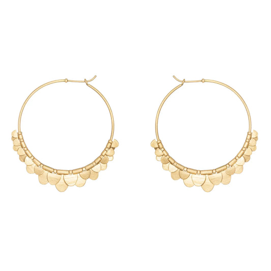 Sia Taylor 18k Golden Flutter Hoops-Sia Taylor-Thistle Hill