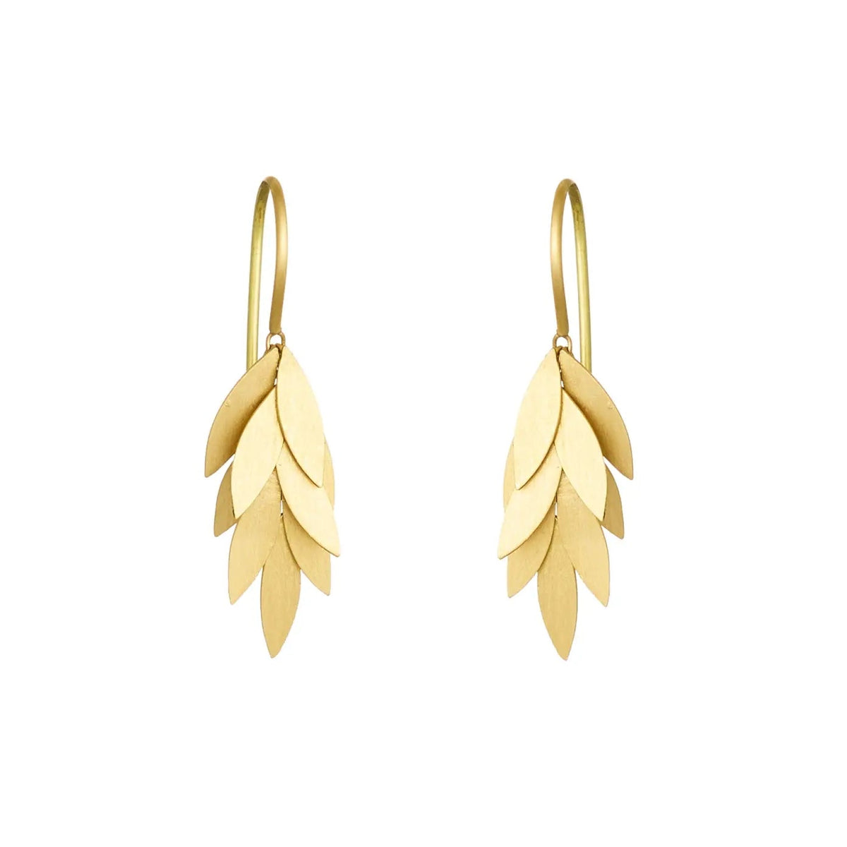 Sia Taylor 18k Small Golden Leaf Earrings-Sia Taylor-Thistle Hill