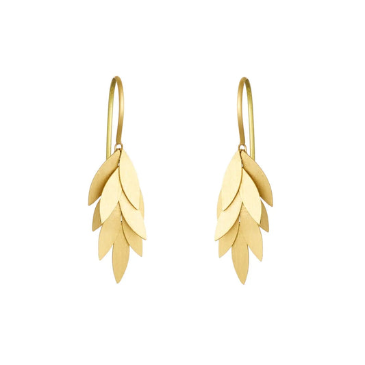 Sia Taylor 18k Small Golden Leaf Earrings-Sia Taylor-Thistle Hill