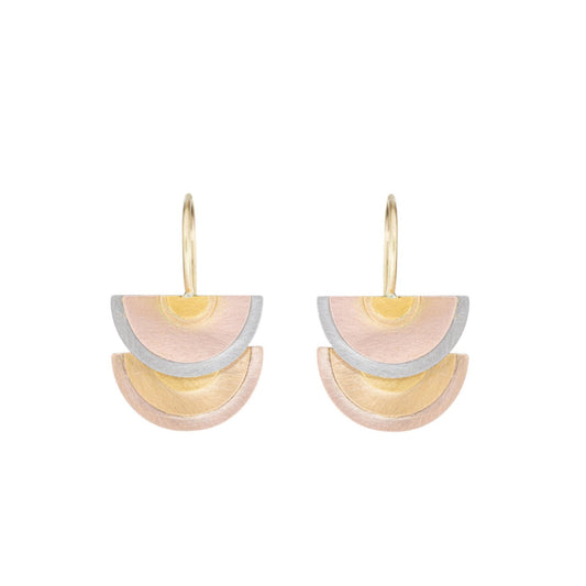 Sia Taylor 18K Rainbow Sun Halo Earrings-Sia Taylor-Thistle Hill