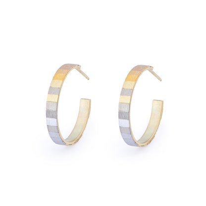 Sia Taylor 18K Rainbow Gold Dawn to Dusk Hoops-Sia Taylor-Thistle Hill