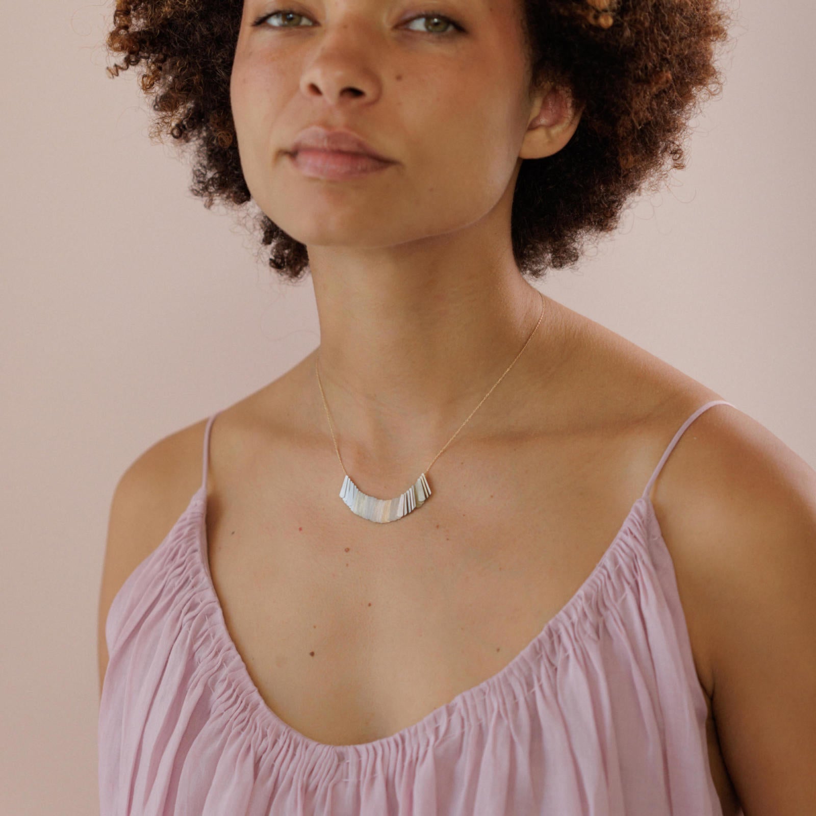 Sia Taylor 14K & Rainbow Gold Moonlight Necklace-Sia Taylor-Thistle Hill