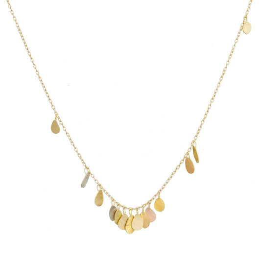 Sia Taylor 18K Tiny Raindrop Necklace 16"-Sia Taylor-Thistle Hill