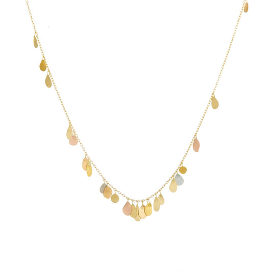 Sia Taylor 18K Raindrop Necklace 17"-Sia Taylor-Thistle Hill