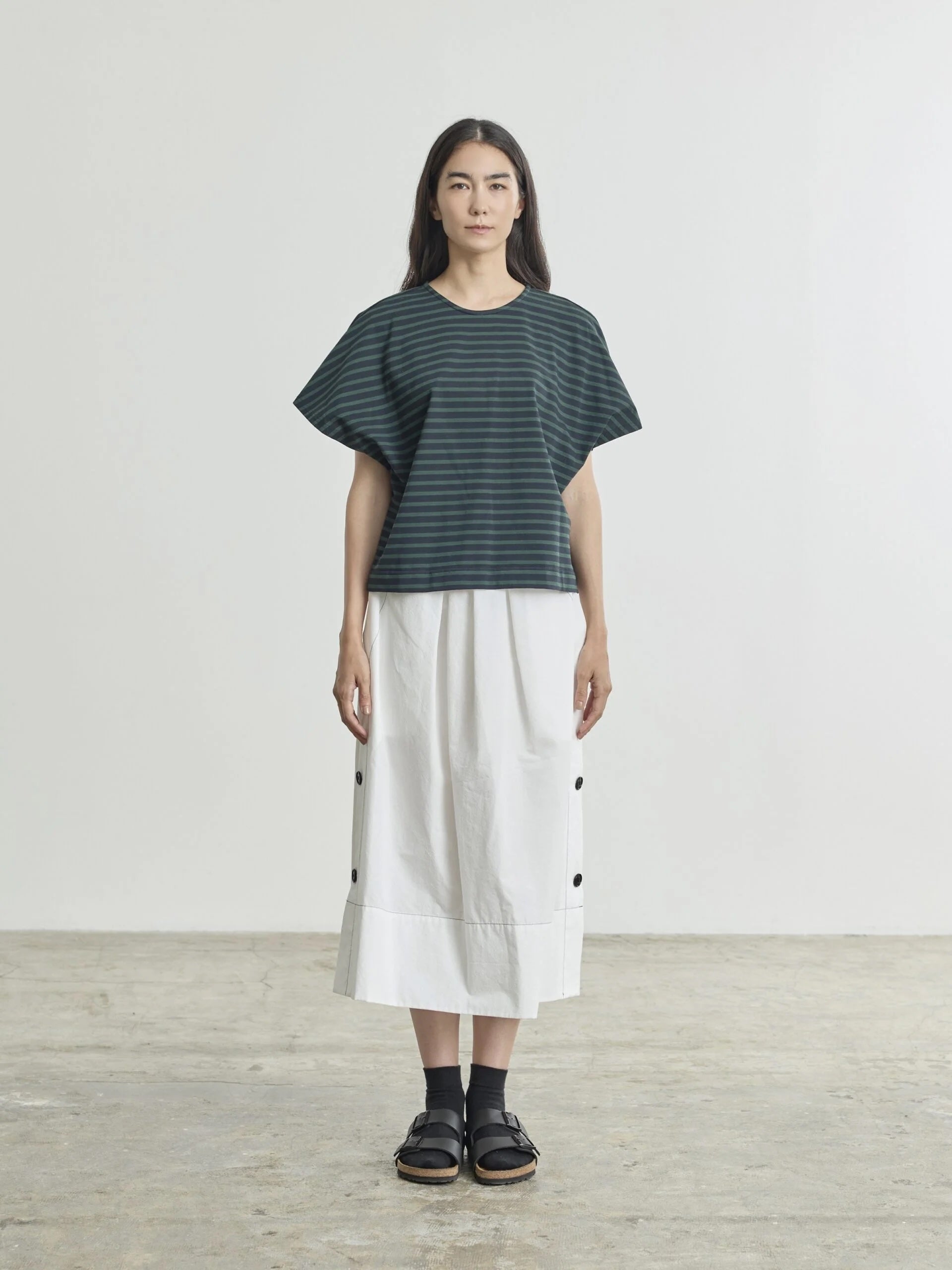Nicholson & Nicholson Tina Knitted Top Navy & Green-Nicholson & Nicholson-Thistle Hill