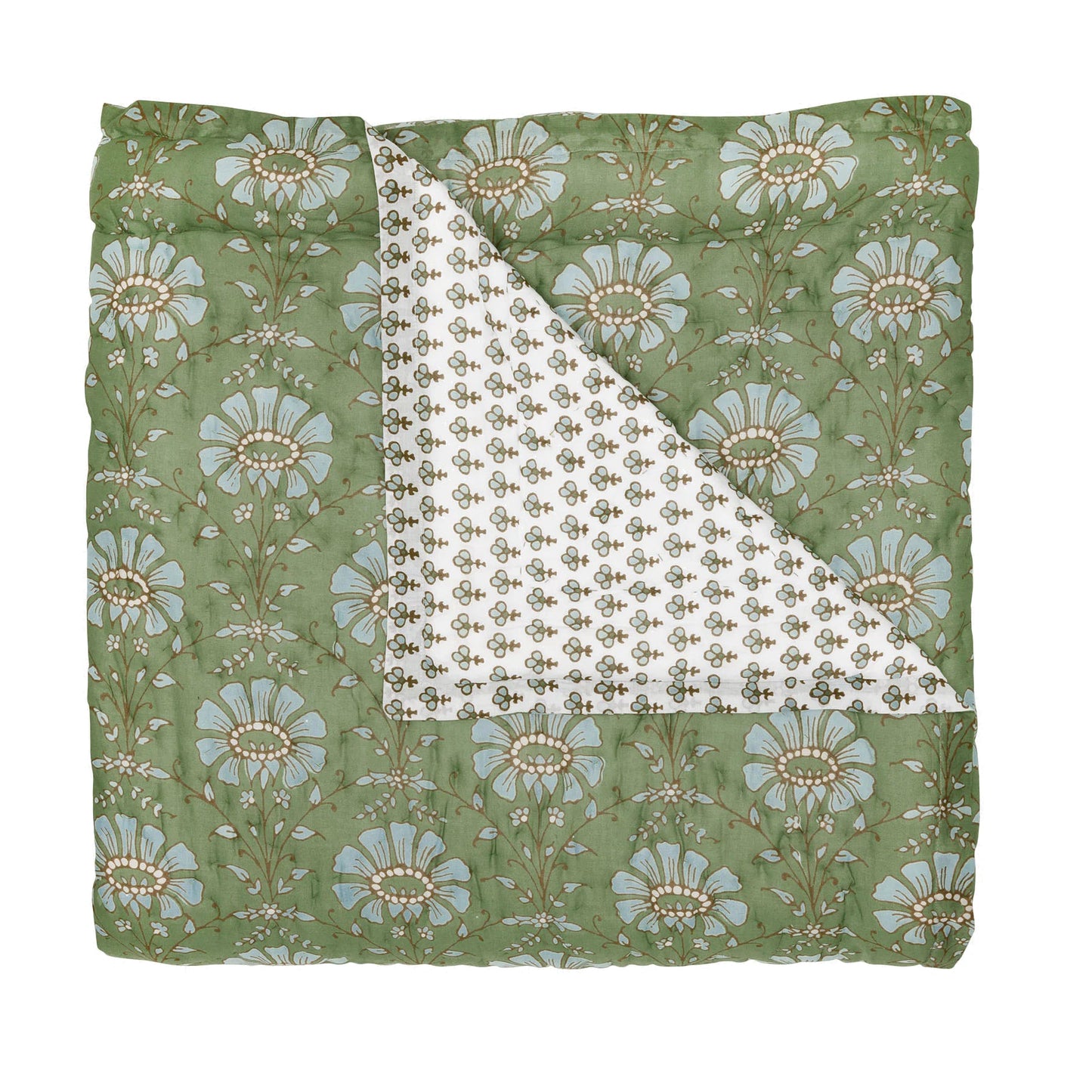 John Robshaw Jeeva Sage Quilt-John Robshaw-Thistle Hill