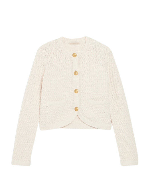 Vanessa Bruno Dorina Cardigan Ecru-Vanessa Bruno-Thistle Hill