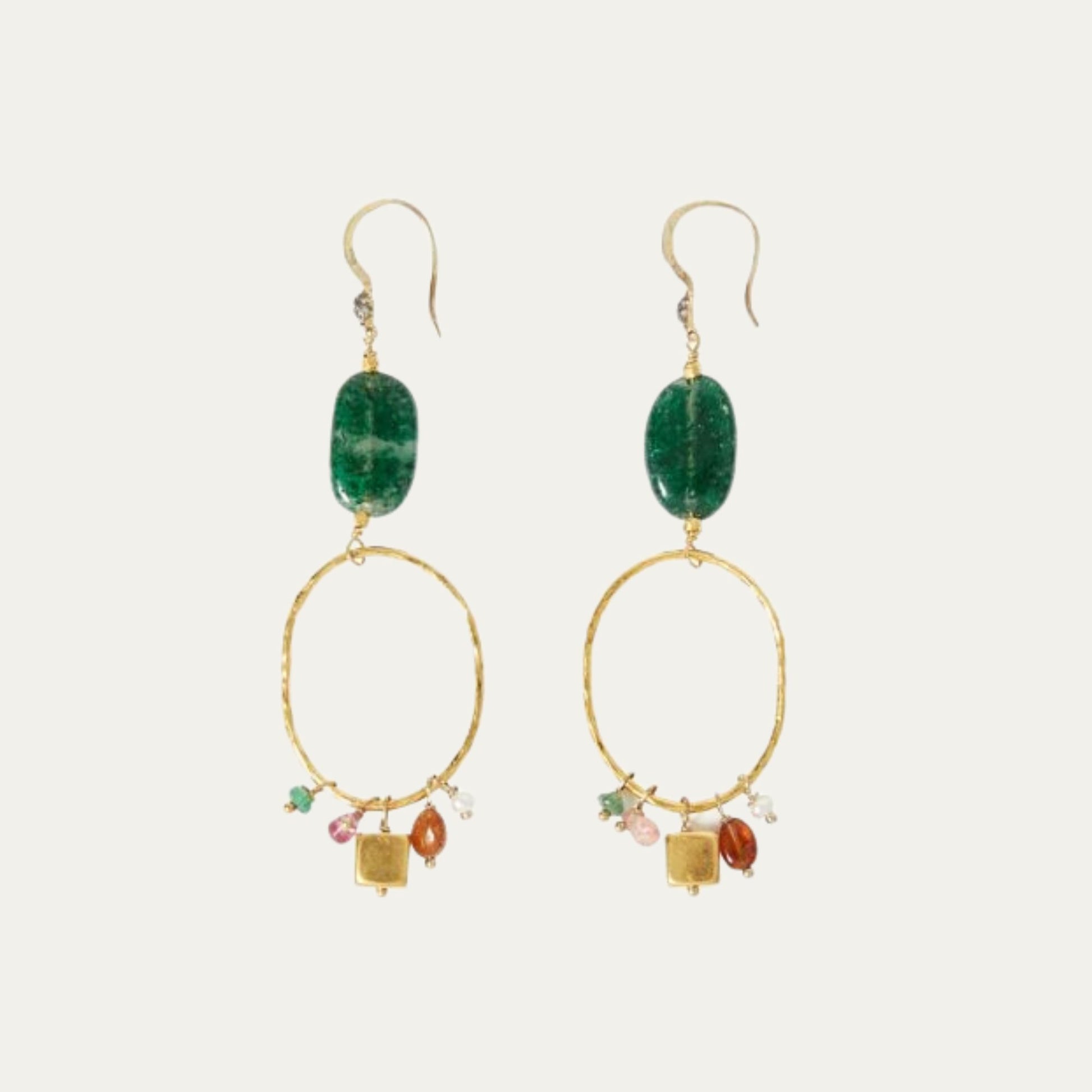 5 Octobre Amma Green Earrings-5 Octobre-Thistle Hill