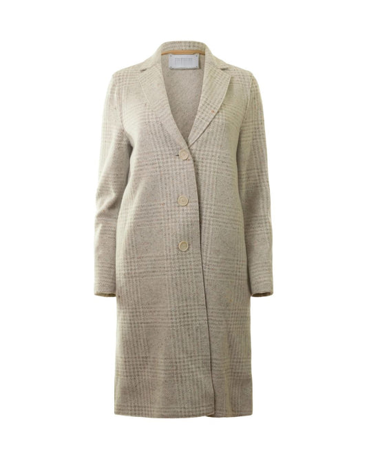 Harris Wharf London Overcoat Pressed Wool & Silk Grey-Harris Wharf London-Thistle Hill