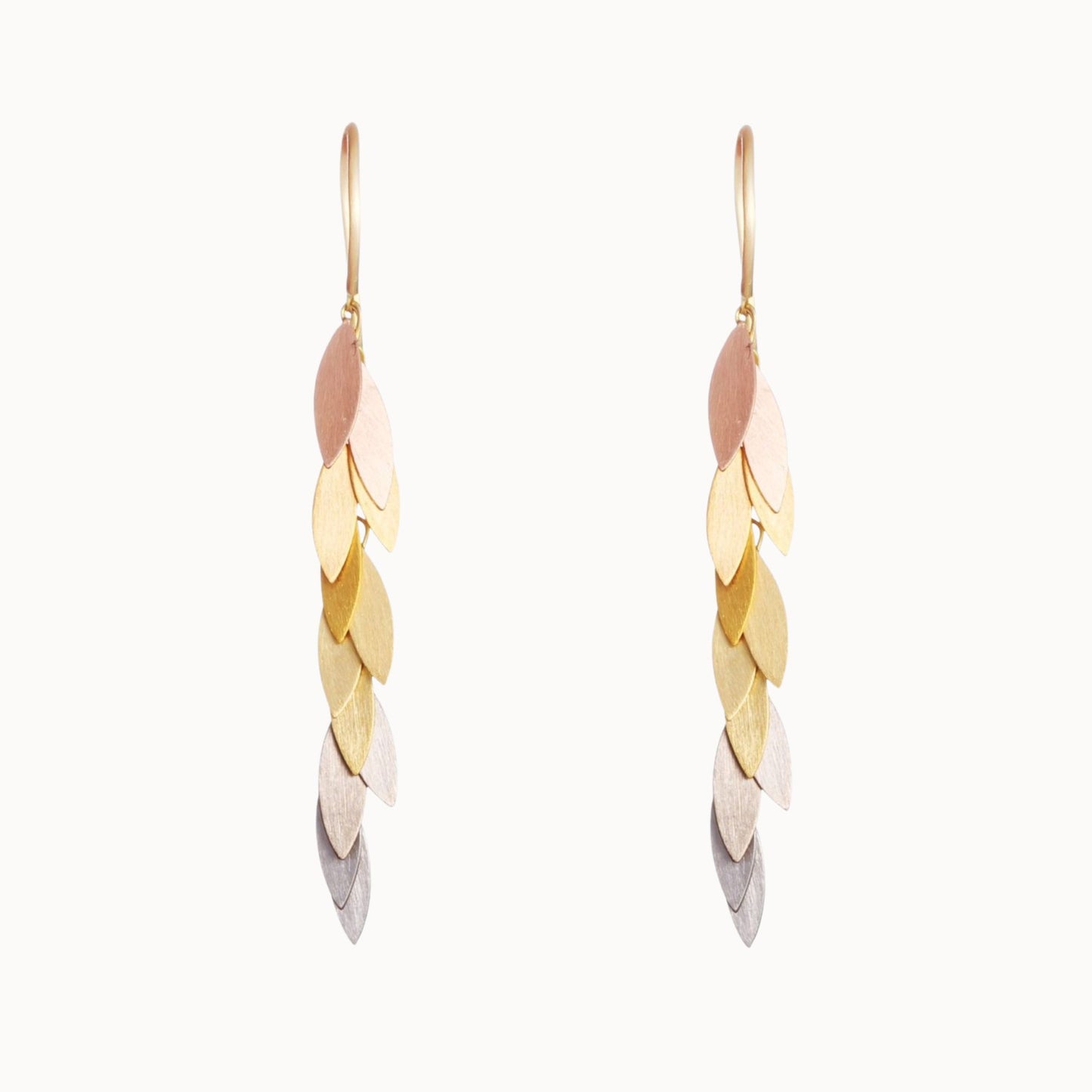 Sia Taylor 18K Rainbow Leaf Earrings
