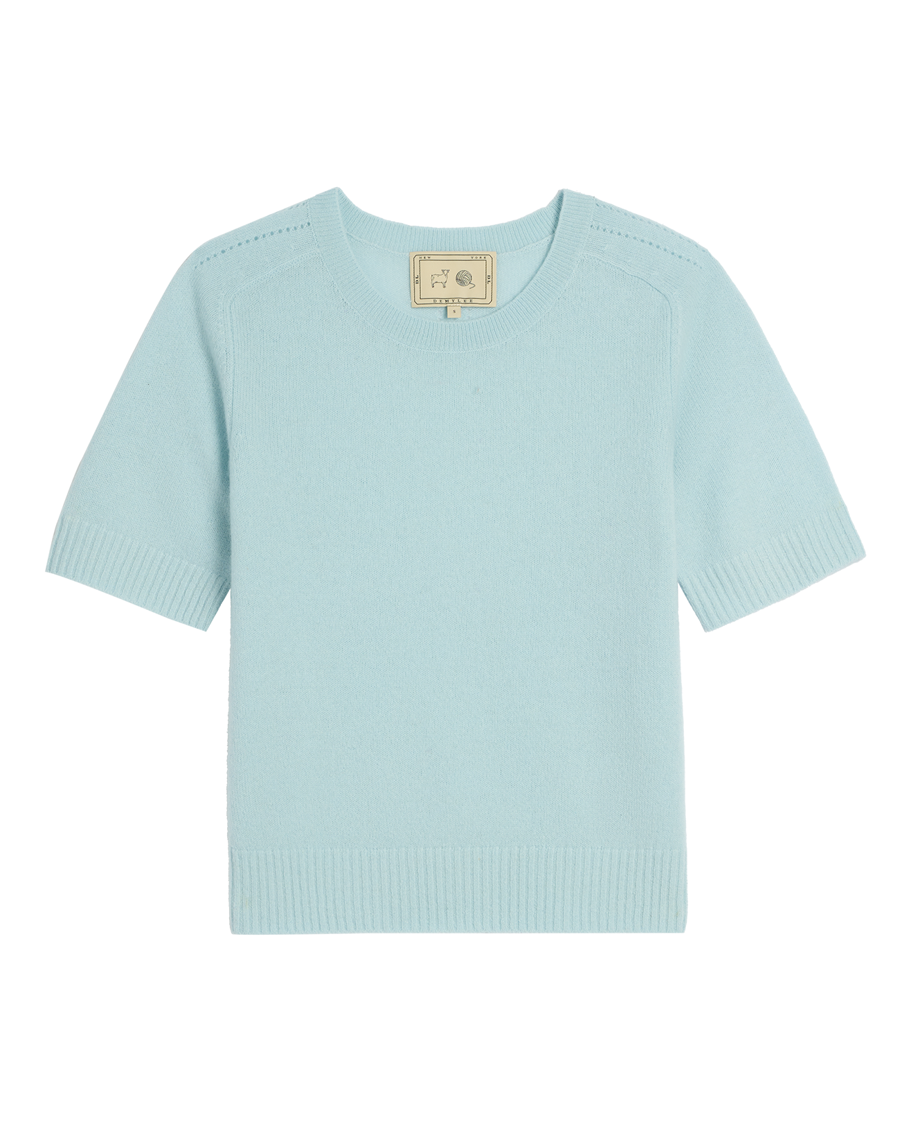 Demylee Kyla Cashmere Top Milky Blue-Demylee-Thistle Hill
