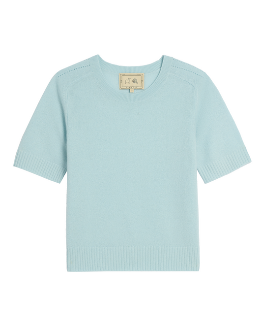 Demylee Kyla Cashmere Top Milky Blue-Demylee-Thistle Hill