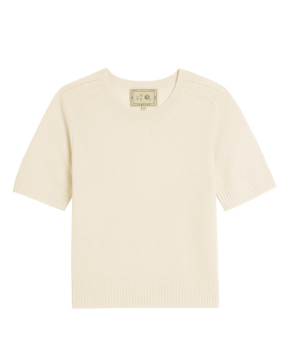 Demylee Kyla Cashmere Top Ivory-Demylee-Thistle Hill