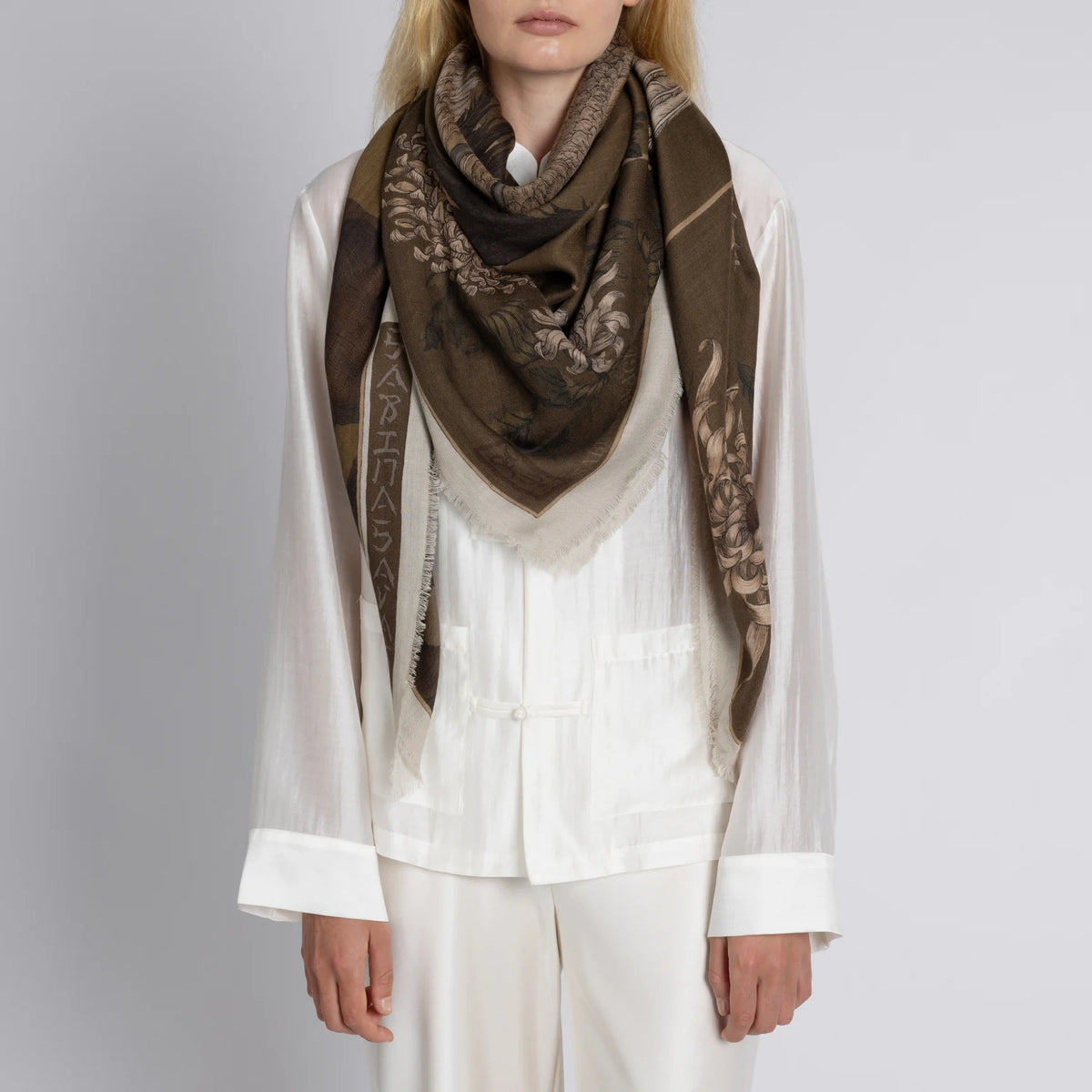 Sabina Savage Wind Dancer, Heaven Caller Wool Silk Shawl 135 Bronze & Umber-Sabina Savage-Thistle Hill