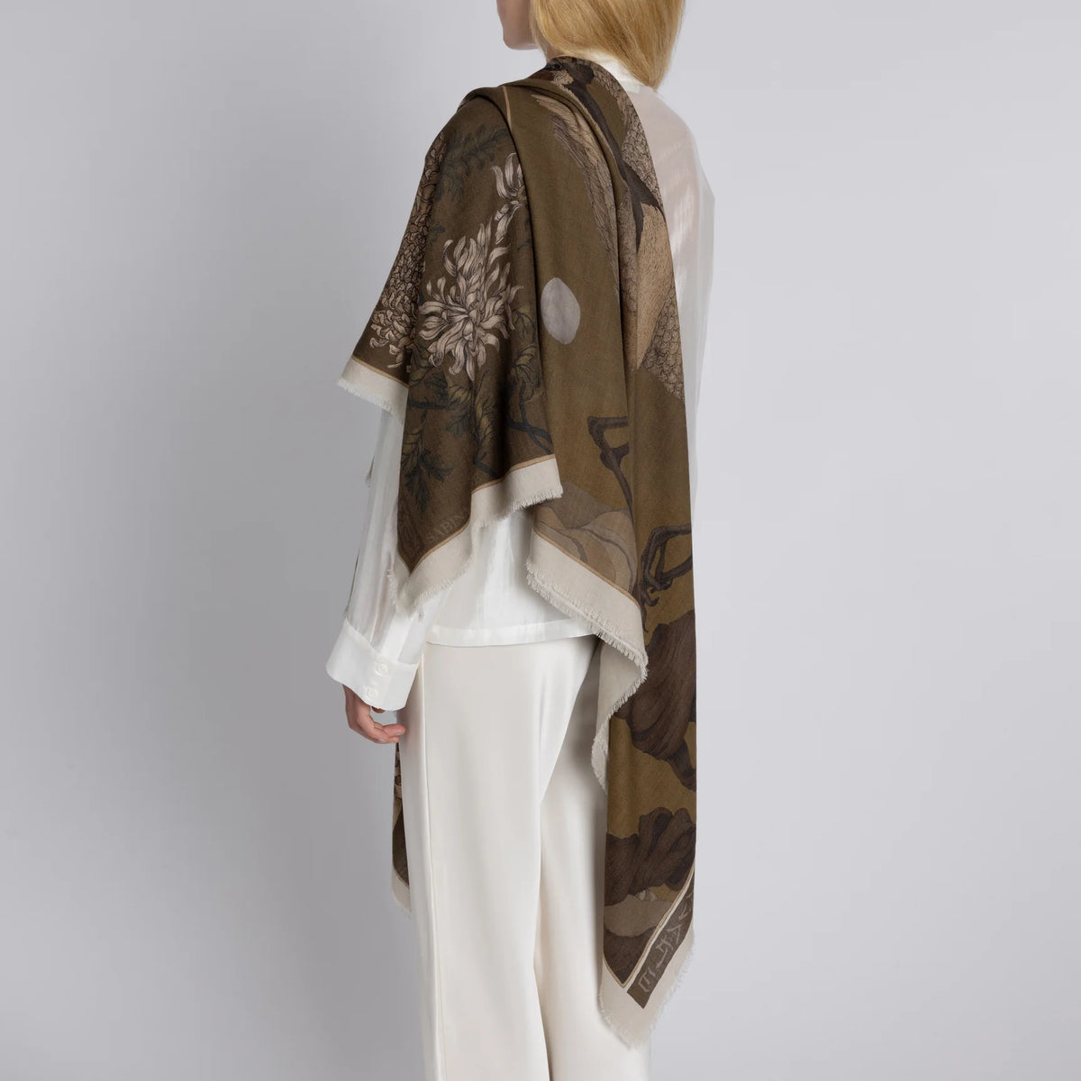 Sabina Savage Wind Dancer, Heaven Caller Wool Silk Shawl 135 Bronze & Umber-Sabina Savage-Thistle Hill