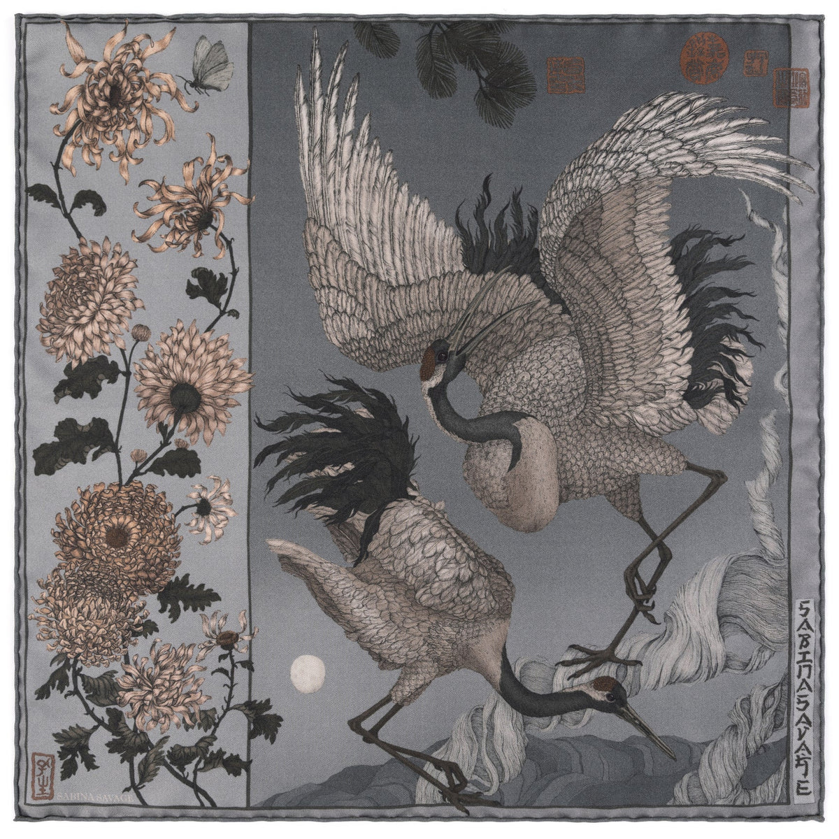 Sabina Savage Wind Dancer, Heaven Caller Silk 42 Ash & Cinder-Sabina Savage-Thistle Hill