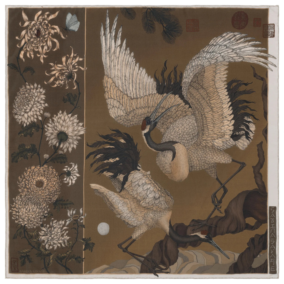 Sabina Savage Wind Dancer, Heaven Caller Silk Twill 90 Bronze & Umber-Sabina Savage-Thistle Hill