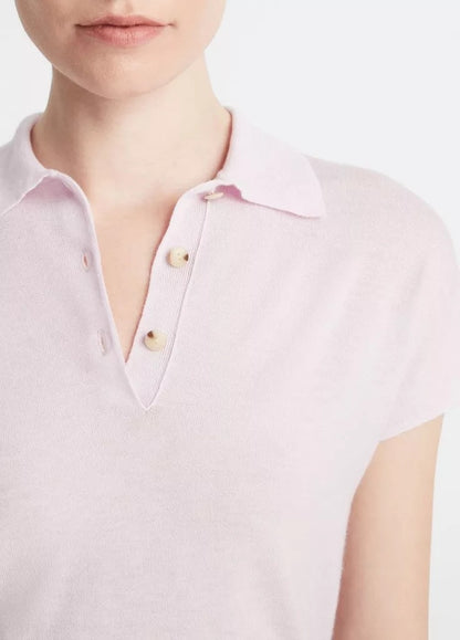 Vince Cap Sleeve Polo Peony-Vince-Thistle Hill