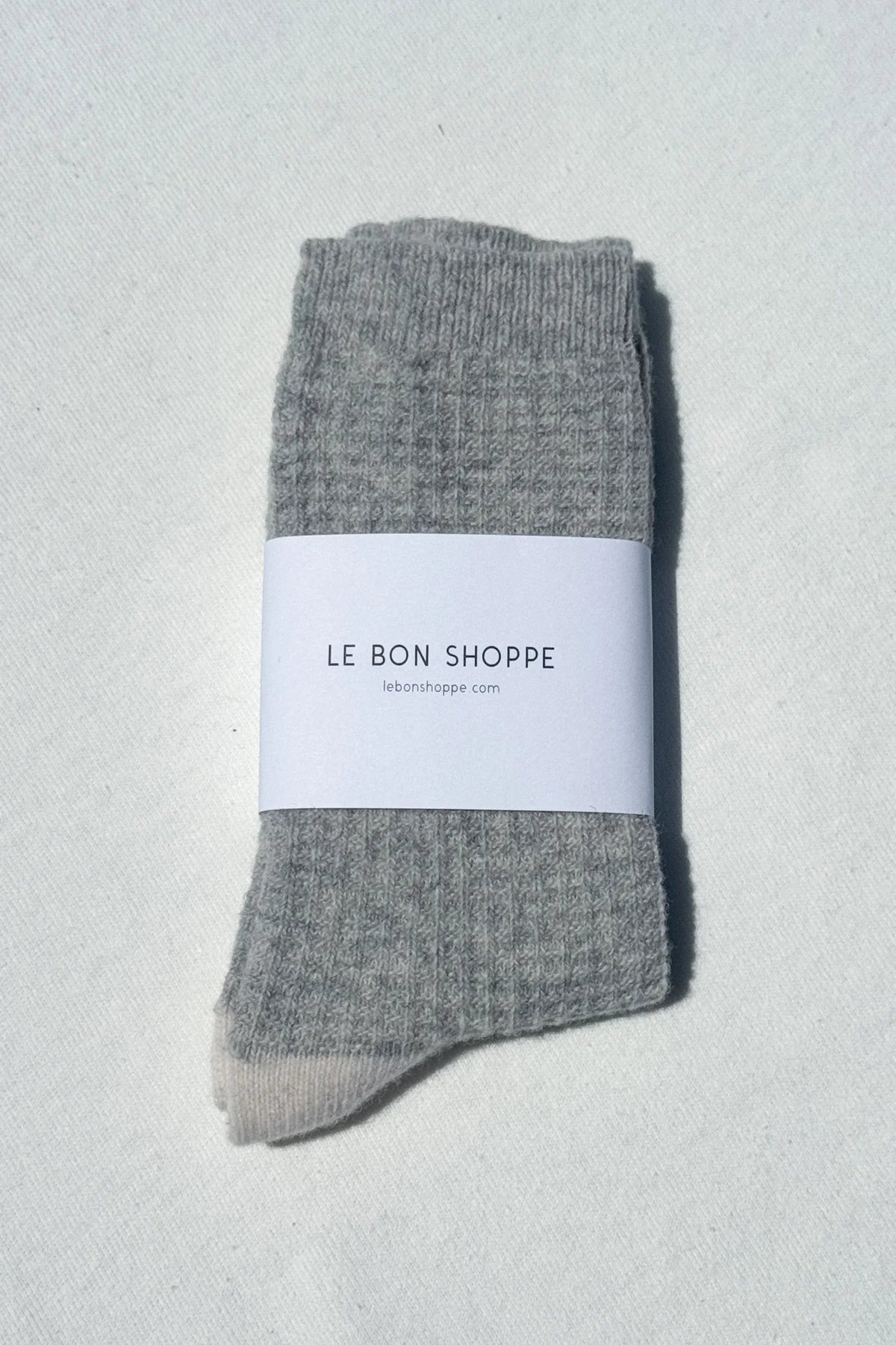 Le Bon Shoppe Wool Waffled Socks Stone & Cream-Le Bon Shoppe-Thistle Hill