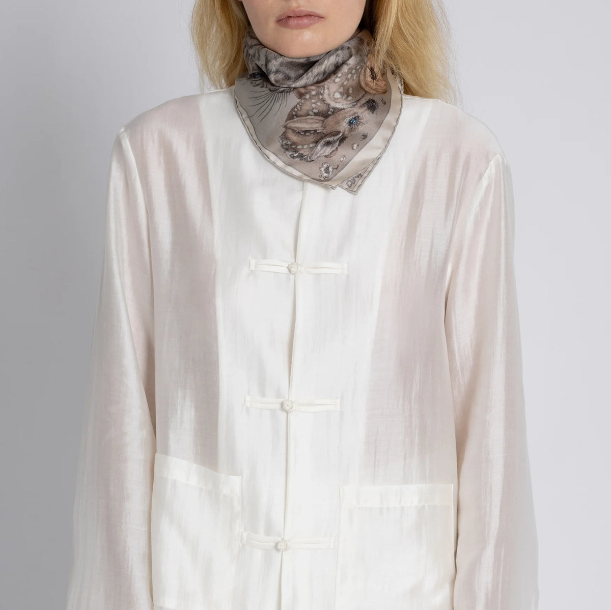 Sabina Savage Zouyu, Cry The Deer Silk Twill 42 Clay & Bone-Sabina Savage-Thistle Hill