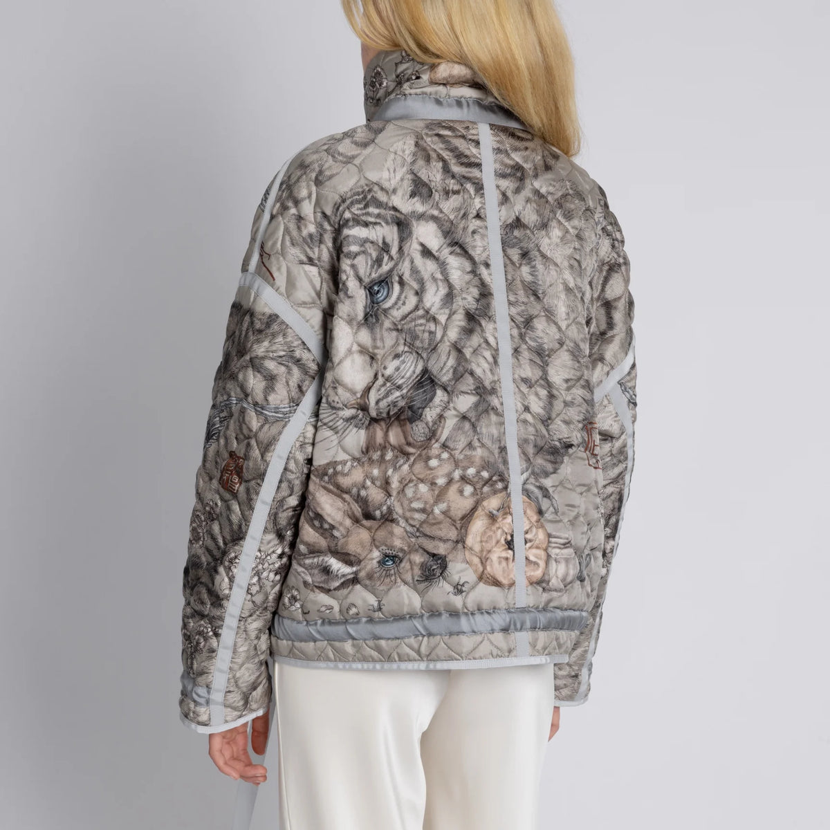 Sabina Savage Zouyu, Cry The Deer Quilted Silk Reversible Jacket Clay & Bone-Sabina Savage-Thistle Hill