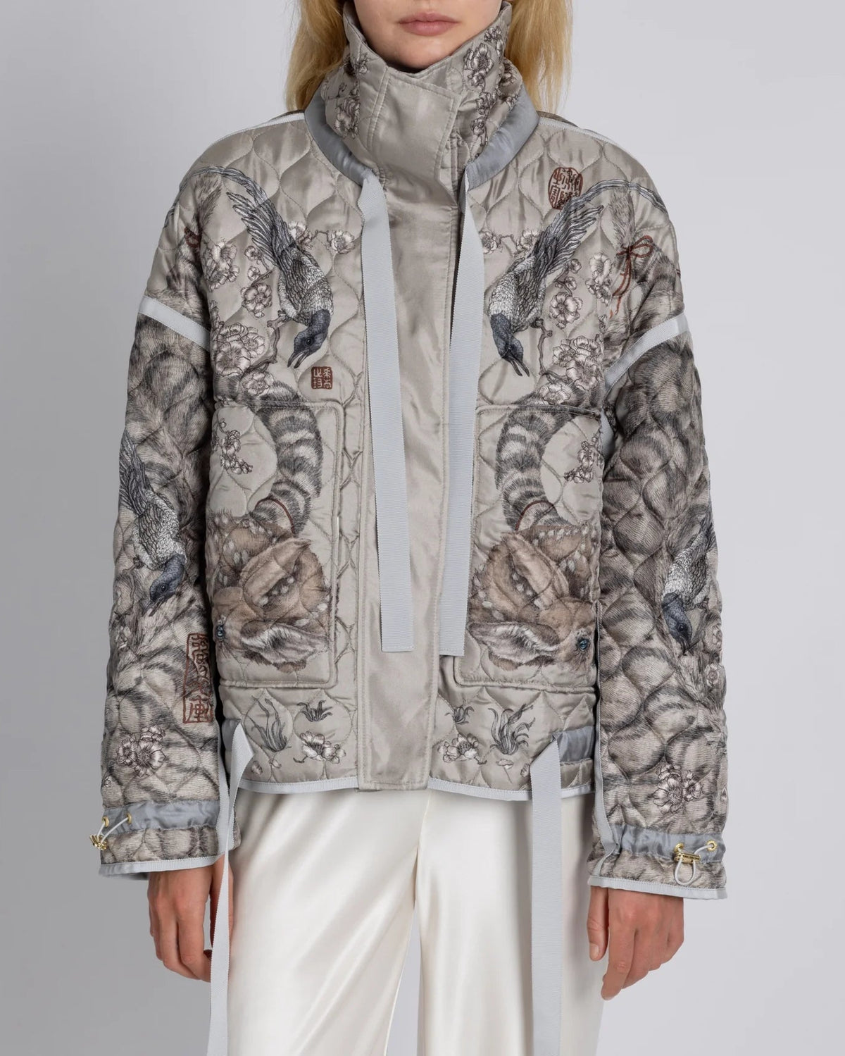Sabina Savage Zouyu, Cry The Deer Quilted Silk Reversible Jacket Clay & Bone-Sabina Savage-Thistle Hill
