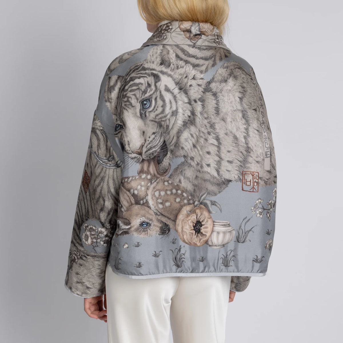 Sabina Savage Zouyu, Cry The Deer Quilted Silk Reversible Jacket Clay & Bone-Sabina Savage-Thistle Hill