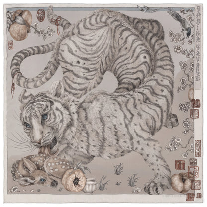 Sabina Savage Zouyu, Cry The Deer Silk Twill 90 Clay & Bone-Sabina Savage-Thistle Hill
