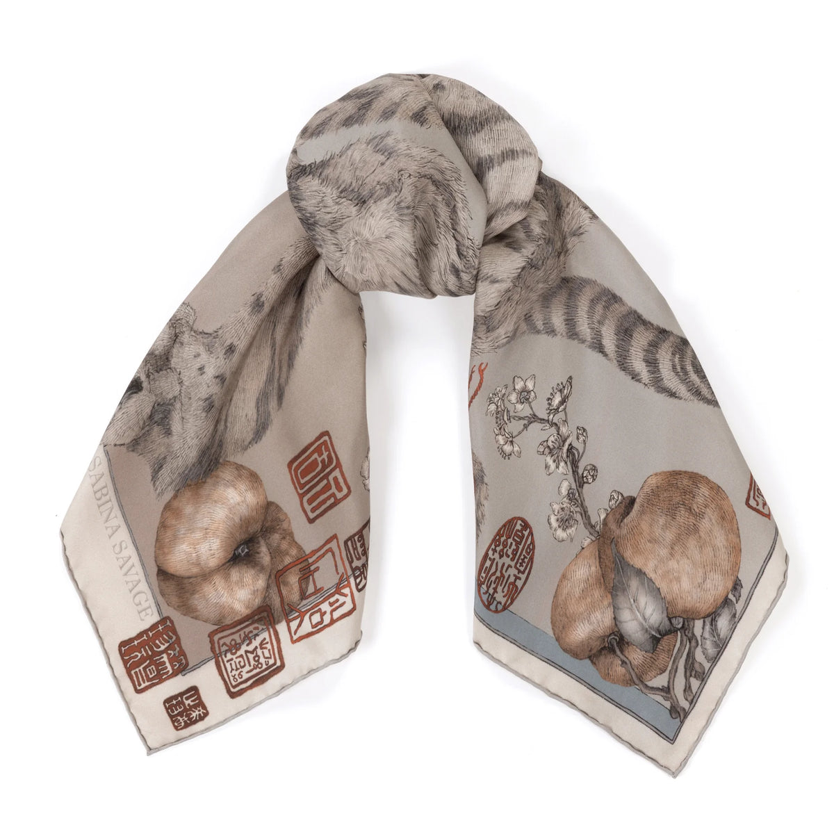 Sabina Savage Zouyu, Cry The Deer Silk Twill 90 Clay & Bone-Sabina Savage-Thistle Hill