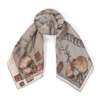Sabina Savage Zouyu, Cry The Deer Silk Twill 90 Clay & Bone-Sabina Savage-Thistle Hill
