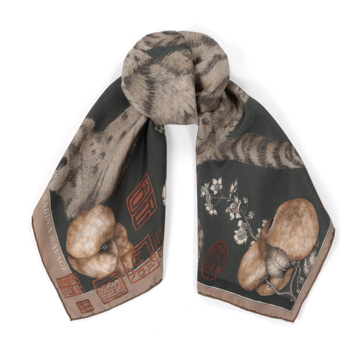 Sabina Savage Zouyu, Cry The Deer Silk Twill 90 Fir & Fawn-Sabina Savage-Thistle Hill