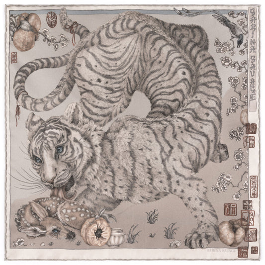 Sabina Savage Zouyu, Cry The Deer Silk Twill 42 Clay & Bone-Sabina Savage-Thistle Hill