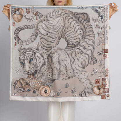 Sabina Savage Zouyu, Cry The Deer Silk Twill 90 Clay & Bone-Sabina Savage-Thistle Hill