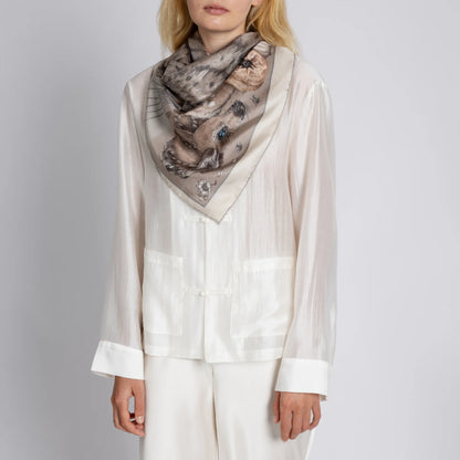 Sabina Savage Zouyu, Cry The Deer Silk Twill 90 Clay & Bone-Sabina Savage-Thistle Hill