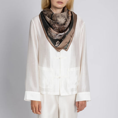 Sabina Savage Zouyu, Cry The Deer Silk Twill 90 Fir & Fawn-Sabina Savage-Thistle Hill
