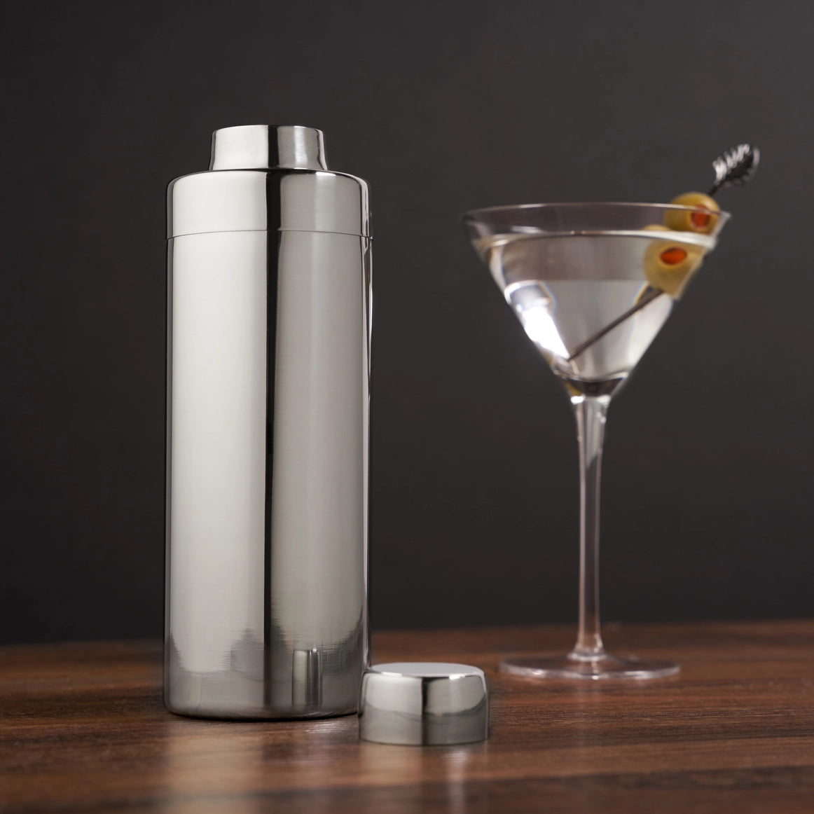 Polished Stainless Steel Cocktail Shaker-Viski-Thistle Hill