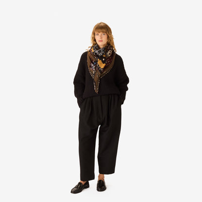 Inoui Editions 130 Papillons Khaki Scarf-Inoui Editions-Thistle Hill