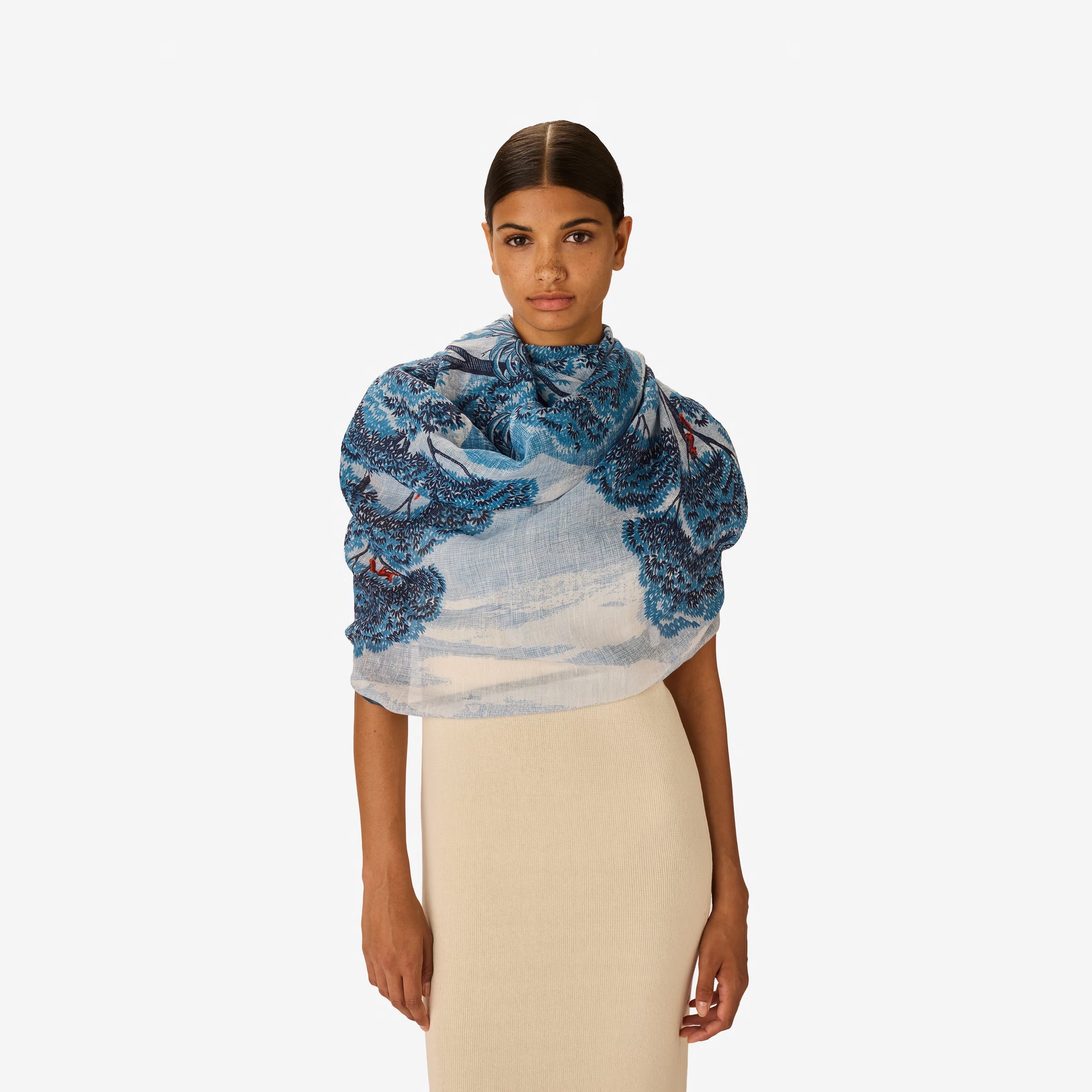 Inoui Editions Scarf 70 Ambroise Duck Blue-Inoui Editions-Thistle Hill