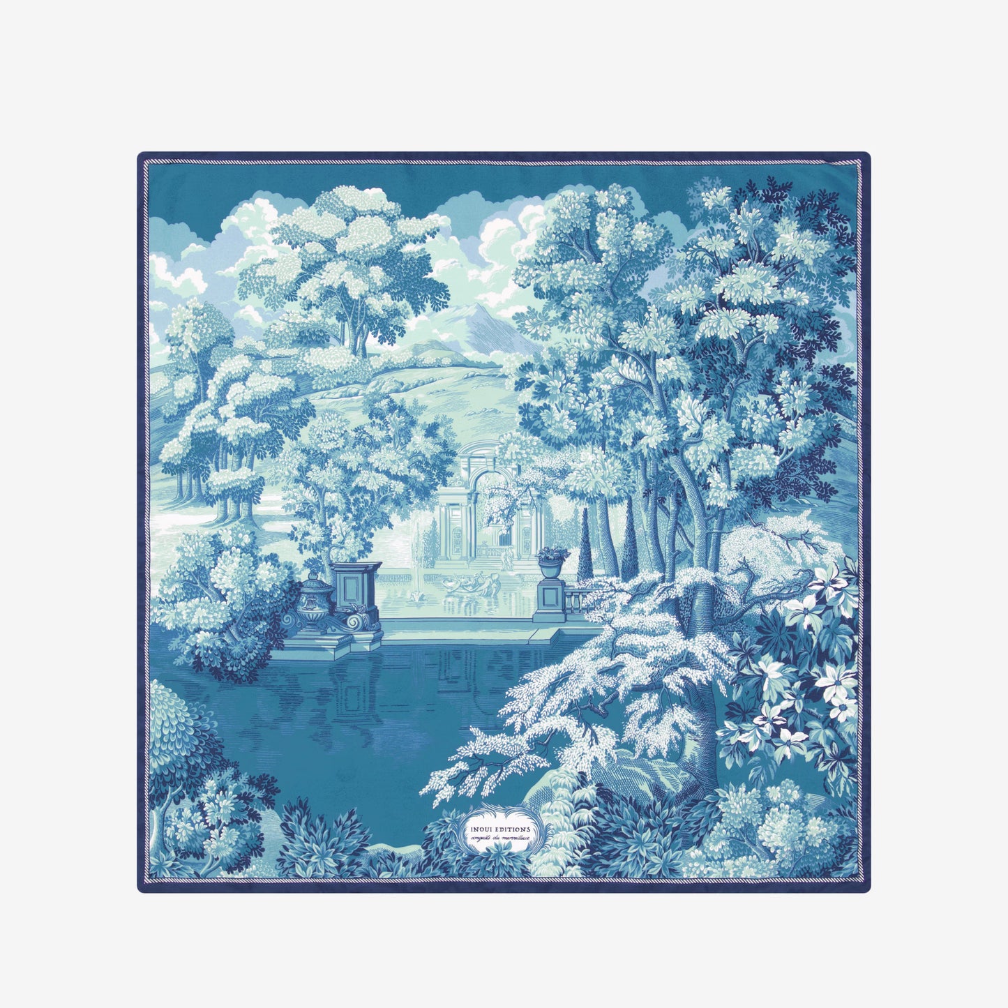 Inoui Editions Square 70 Come Duck Blue Scarf-Inoui Editions-Thistle Hill