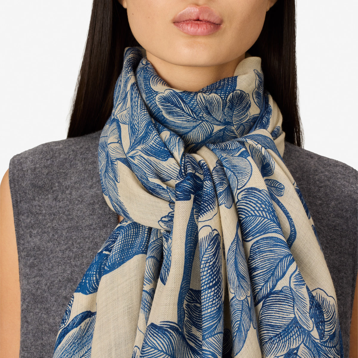 Inoui Editions Scarf 100 Arboris Blue-Inoui Editions-Thistle Hill