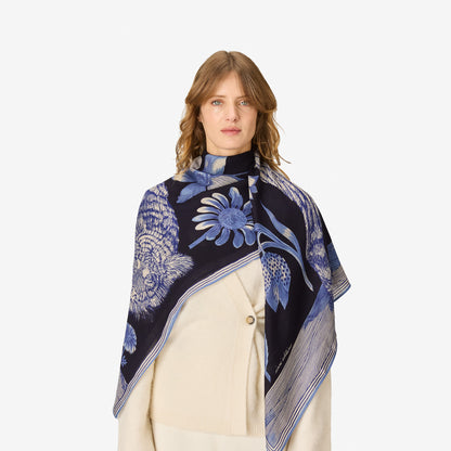 Inoui Editions Square 130 Gustav Blue Scarf-Inoui Editions-Thistle Hill