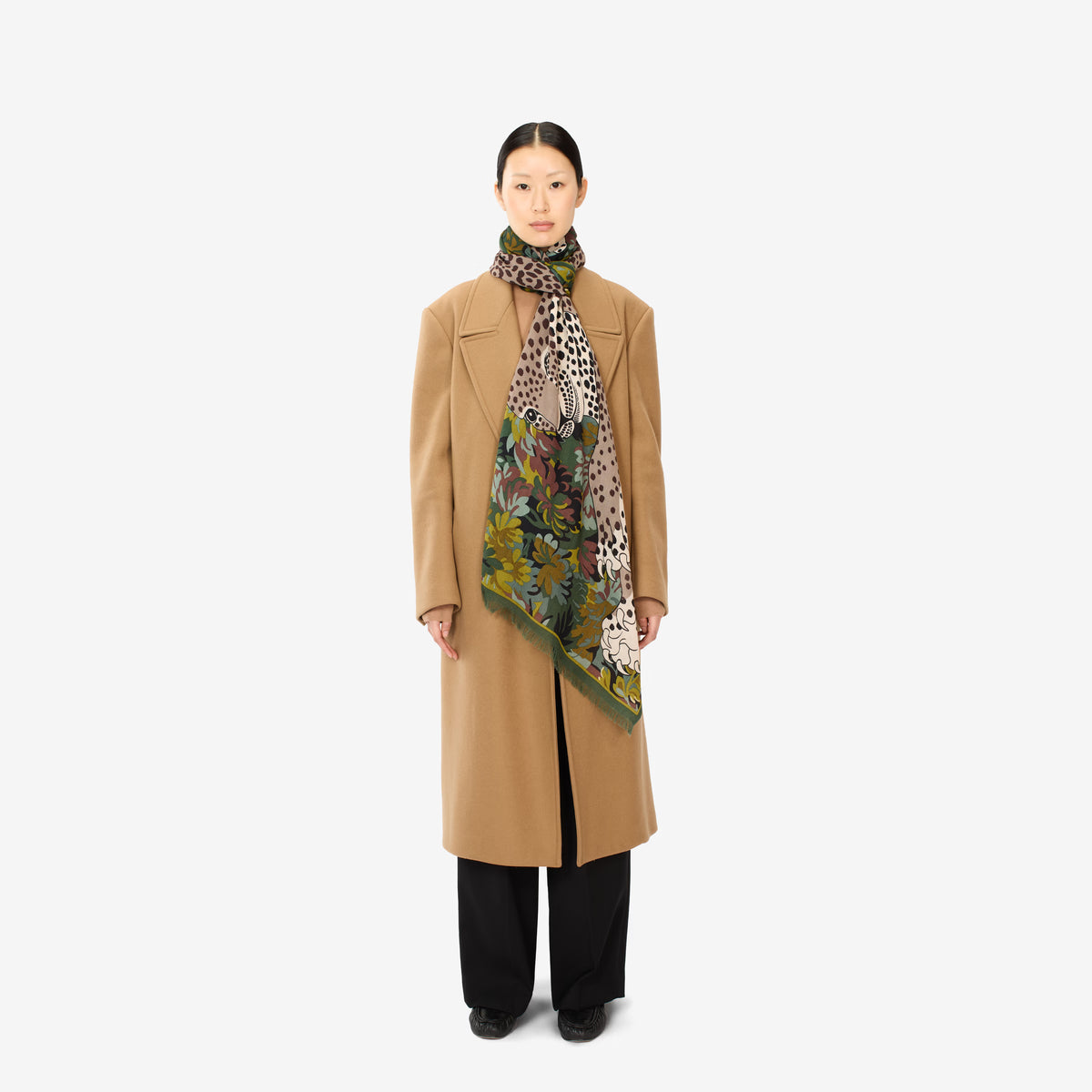 Inoui Editions 70 Mike Khaki Scarf-Inoui Editions-Thistle Hill